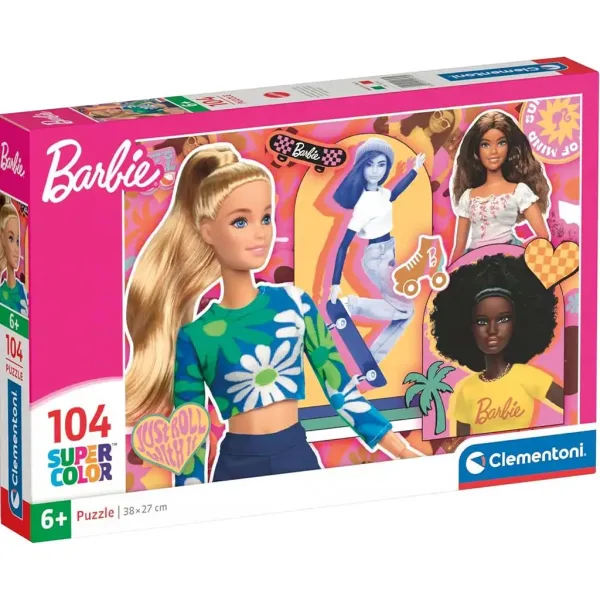 Úžasné panenky Barbie 104 dílků puzzle Supercolor - Clementoni obrázek 1