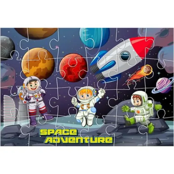 Vesmírné puzzle s 24 díly a tři vybarvitelné plakáty. obrázek 2