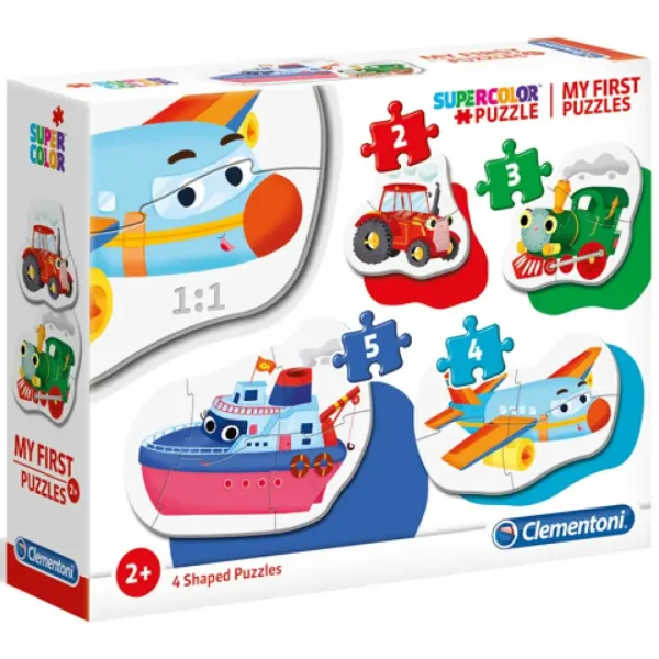 Vozidla 4 v 1 Supercolor tvarové puzzle - Clementoni obrázek 1