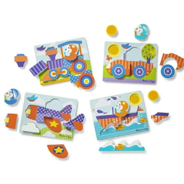 Vozidla dřevěné obří puzzle - Melissa & Doug obrázek 3