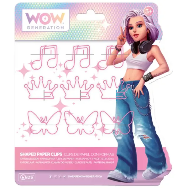 WOW Generation: Růžová kancelářská sponka ve veselých tvarech v různých variantách. obrázek 2