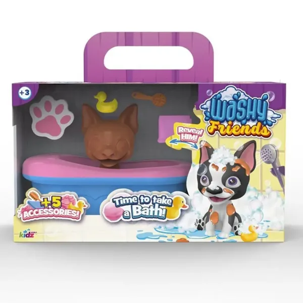 Washy Friends: Color Reveal Boston Terrier pejsek s vaničkou a doplňky. obrázek 1