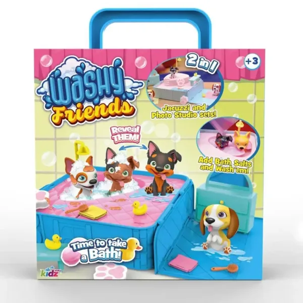 Washy Friends: Color Reveal koupací 3 psí figurky s jacuzzi a doplňky obrázek 1