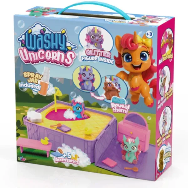 Washy Friends: Color Reveal koupací jednorožci s vířivkou obrázek 1