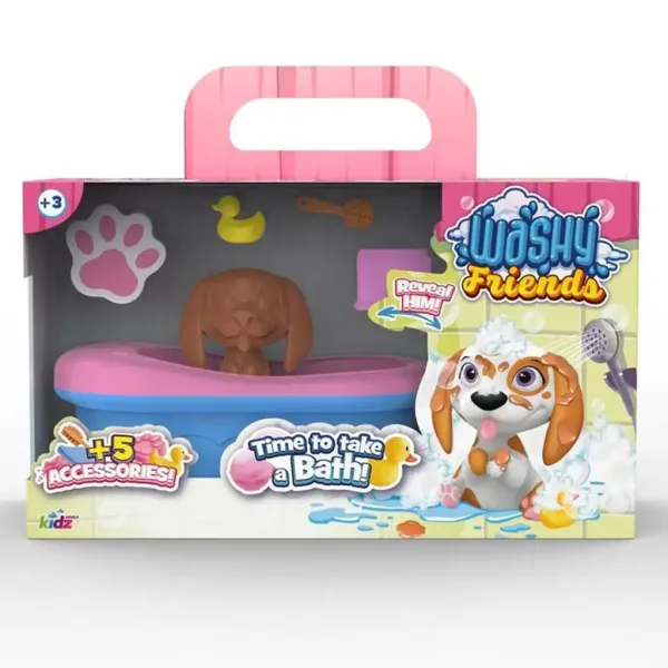 Washy Friends: Color Reveal máčecí Beagle pejsek s vanou a doplňky obrázek 1
