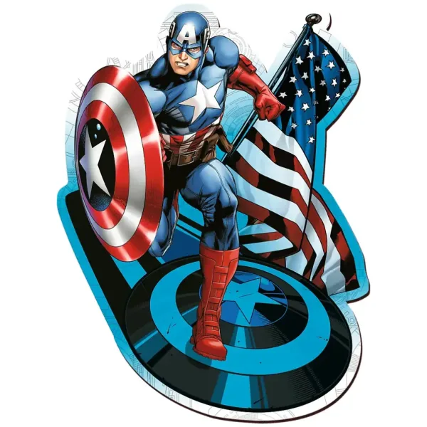 Wood Craft: Marvel - Kapitán Amerika 160 dílkové prémiové dřevěné puzzle - Trefl obrázek 2