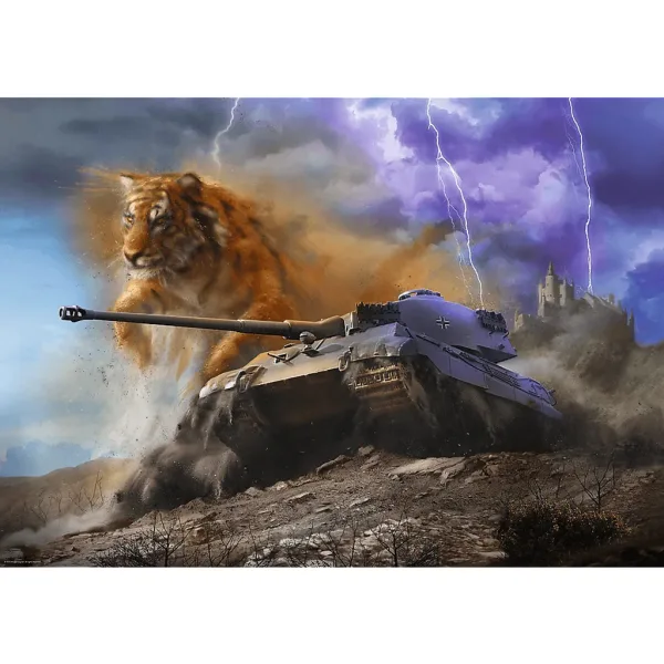 World of Tanks Tigr II 1000dílné prémiové plus kvalitní puzzle - Trefl obrázek 2