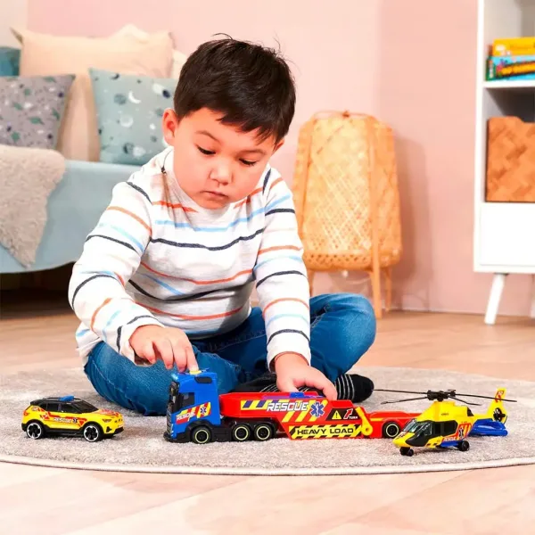 Záchranný vůz s vrtulníkem a autem - Dickie Toys obrázek 4