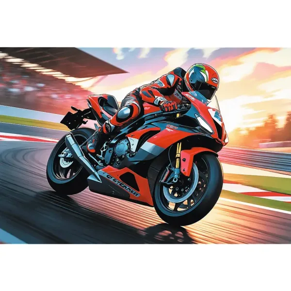 Závodní motocykl na trati 100dílné puzzle - Trefl obrázek 2