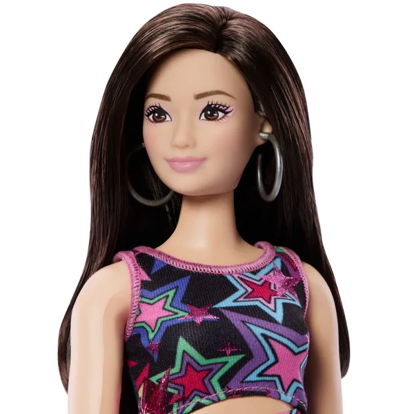 Barbie Fashionista Přítelkyně stylová módní panenka ve hvězdném oblečení - Mattel obrázek 3
