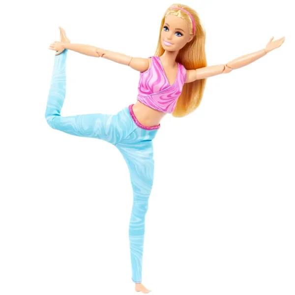 Barbie: Ohebná jóga panenka s blond vlasy - Mattel obrázek 3