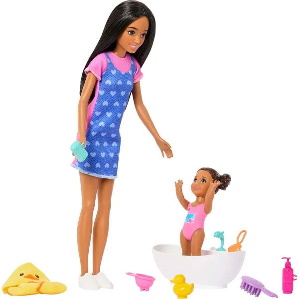 Barbie panenka v srdíčkovém oblečení chůva herní set - Mattel obrázek 4