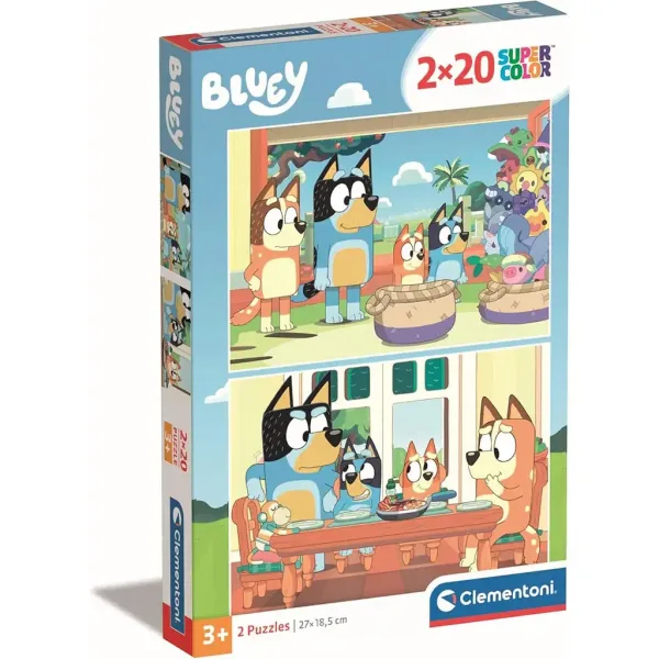 Bluey 2x20ks supercolor puzzle - Clementoni obrázek 1