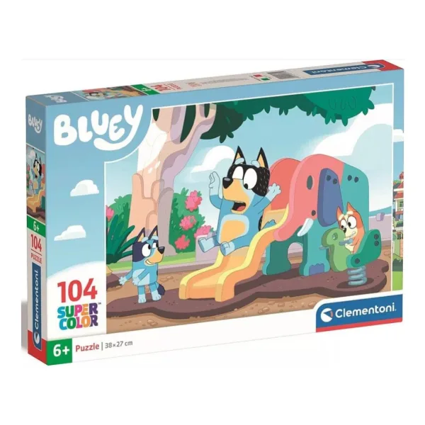 Bluey pes skládá puzzle 104 dílků Supercolor - Clementoni obrázek 1