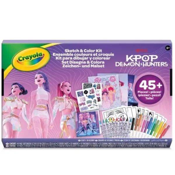 Crayola: Color & Sketch - K-Pop Demon Hunters kreativní kreslící a vybarvovací sada obrázek 1