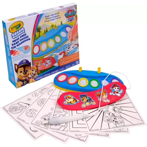 Crayola: Color Wonder Kouzelná malovací sada s osvětleným štětcem - Tlapková Patrola obrázek 1