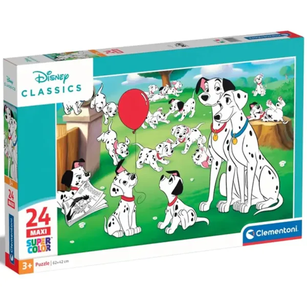Disney klasiky: 101 Dalmatinů 24 ks maxi supercolor puzzle - Clementoni obrázek 1