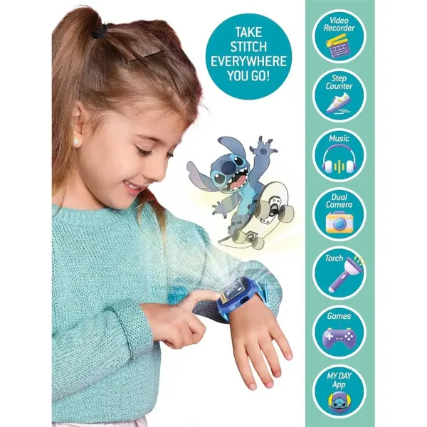 Disney Stitch vzorované chytré hodinky - Lisciani obrázek 3