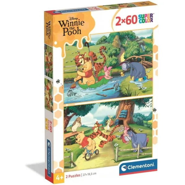 Dobrodružství Medvídka Pú 2x60ks Supercolor puzzle - Clementoni obrázek 1