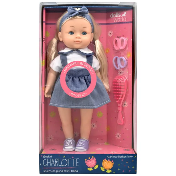 Dolls World: Česky mluvící Charlotte panenka v džínové sukni obrázek 2