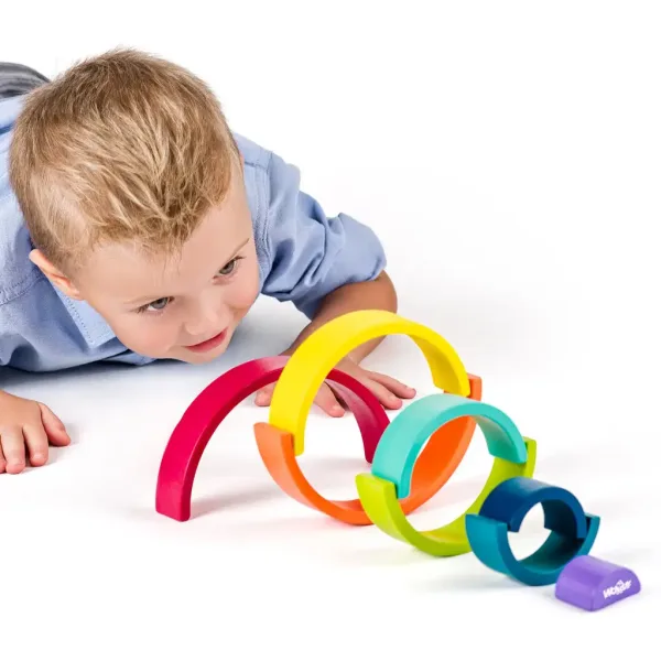 Dřevěná duhová balanční hra - Woodyland obrázek 5