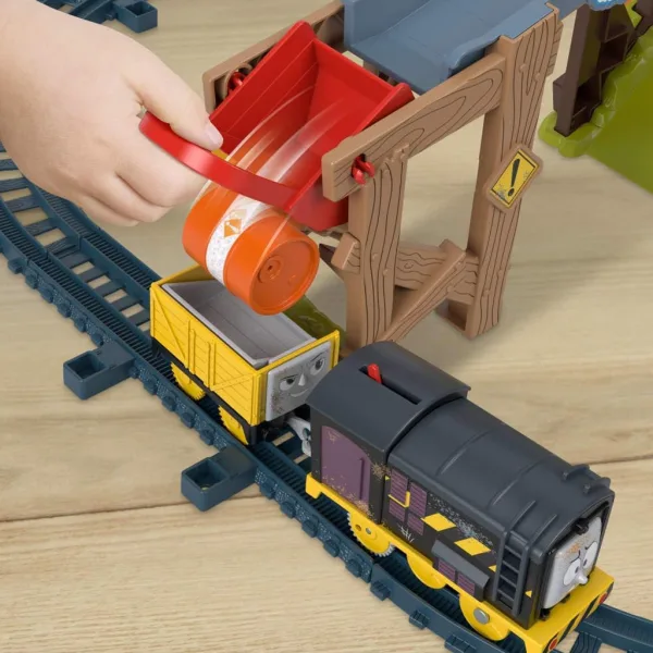 Fisher-Price: Thomas a přátelé Diesel Lift & Load stavební železniční dráha se motorovým vlakem - Mattel obrázek 3