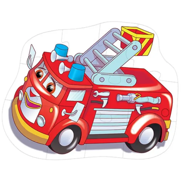 Hasičské auto obří podlahové puzzle 12ks obrázek 2