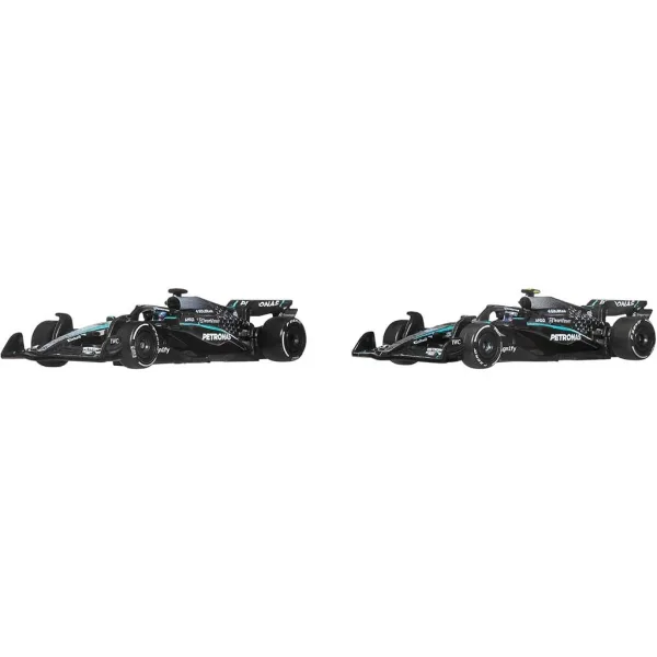 Hot Wheels F1 Autíčko 2-balení - Mercedes: Antonelli + Russell - Mattel obrázek 2