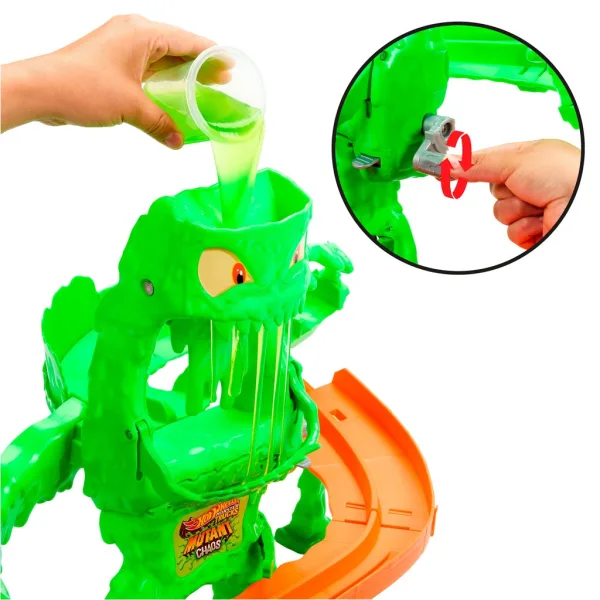 Hot Wheels Monster Trucks Slizký monster Chaos dráha - Mattel obrázek 3