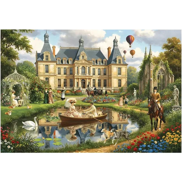 Hrad na břehu - 1500 dílků puzzle - Trefl obrázek 2