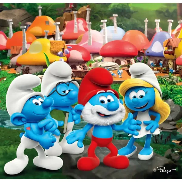 Hupikék trpaslíci dobrodružství 3x48ks supercolor puzzle - Clementoni obrázek 2