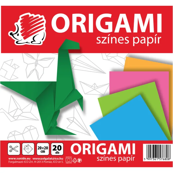 ICO: JEŽEK origami papíry 20x20cm 20listů obrázek 1