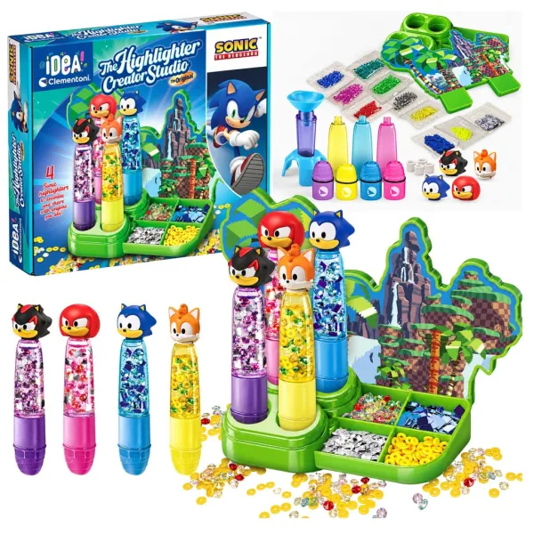 Idea! Ježek Sonic zvýrazňovač tvůrce kreativní set - Clementoni obrázek 2