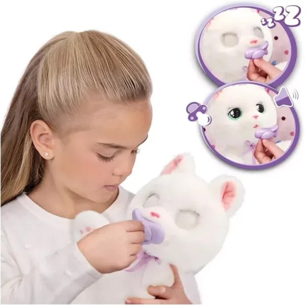 Interaktivní plyšová figurka Baby Paws – Bílá kočka obrázek 4