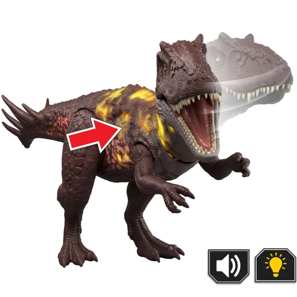 Jurassic World: Metriacanthosaurus útočný dinosaurus se zvukem a světlem – Mattel obrázek 3