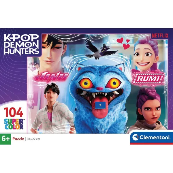 K-Pop démoni lovci Derpy a jeho přátelé 104dílné SuperColor puzzle – Clementoni obrázek 1