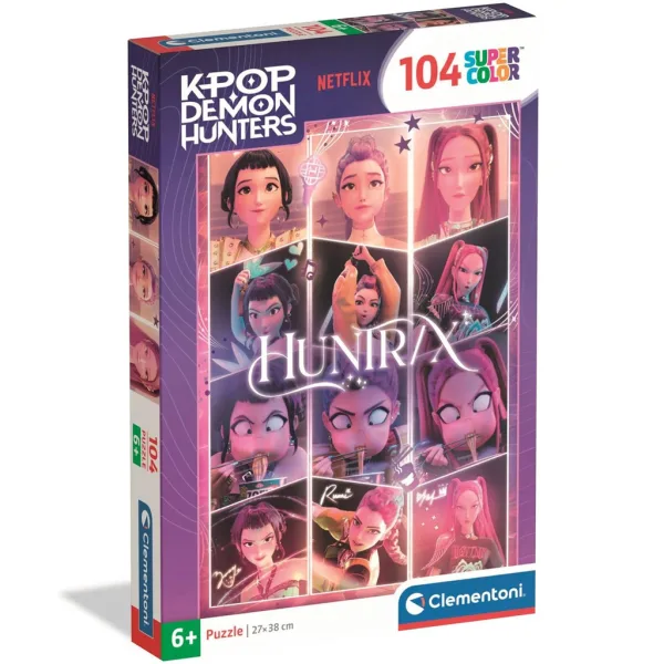 K-Pop démoni lovci Huntrix SuperColor puzzle 104 ks – Clementoni obrázek 1
