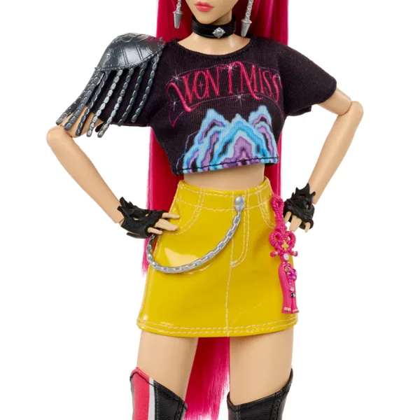 K-Pop Démonslovci: Mira módní panenka se zbraní – Mattel obrázek 5