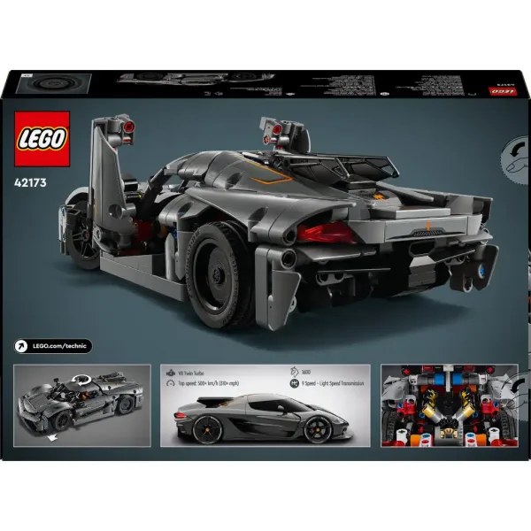 LEGO® Technic: Koenigsegg Jesko Absolut šedé hyperauto (42173) obrázek 8