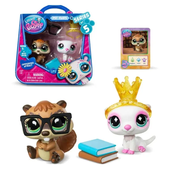 Littlest Pet Shop: Dvojice malých zvířat figurka balení S5 - Bobr a Vydra obrázek 2
