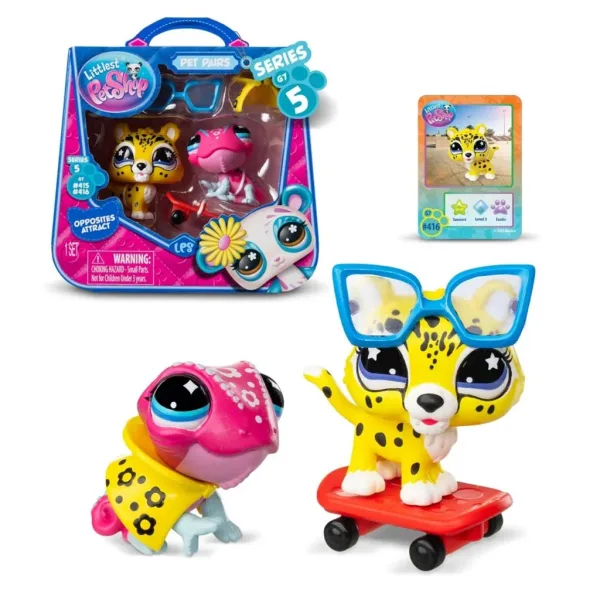 Littlest Pet Shop: Dvojice zvířecích figurek balení S5 - Chameleon a Jaguar obrázek 2