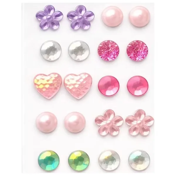 Luna: Glammy Gloss třpytivý lak na nehty dárková sada s vlasovými doplňky a nehtovými ozdobami 17ks obrázek 2
