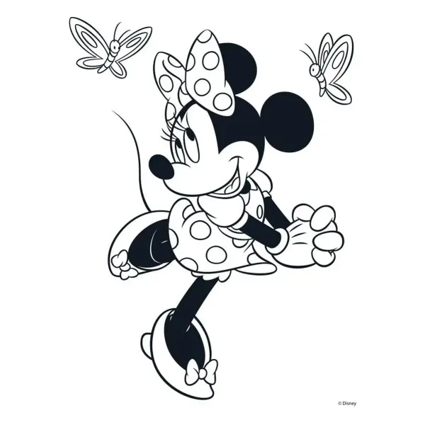 Luna: Minnie myš omalovánka, samolepkami a 6 ks fixů obrázek 4