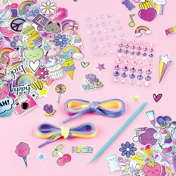 Make It Real: Sticker Chic Ozdoba na boty - Móda duhové cesty obrázek 3