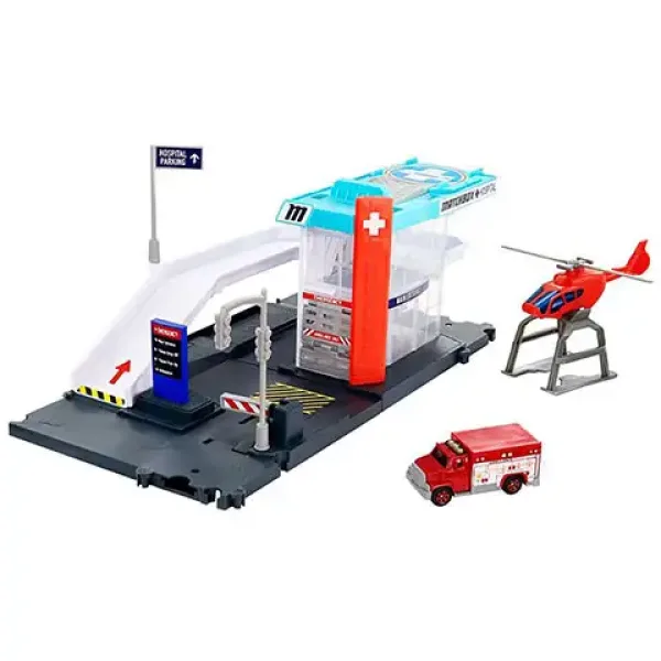 Matchbox: Action Drivers Helikoptérová záchranná stanice herní set - Mattel obrázek 2