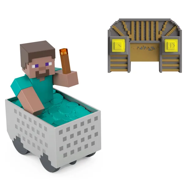 Minecraft RC dálkově ovládaný důlní vozík se figurkou Steva – Mattel obrázek 2