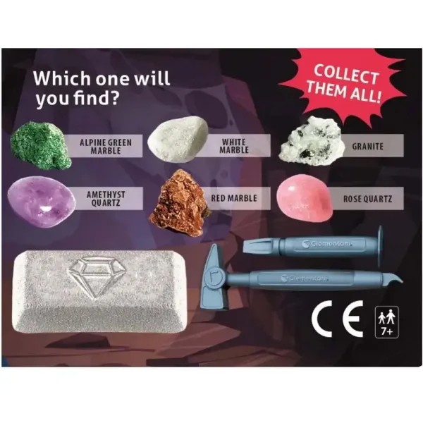 Mini archeologická sada - Minerály a drahokamy - Clementoni obrázek 2