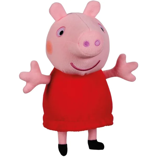 Mluvící Peppa prasátko plyšová postava v červeném oblečení 20cm obrázek 2