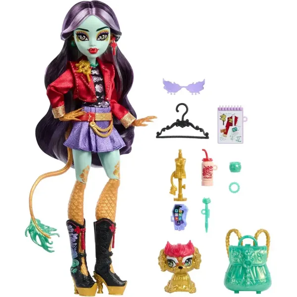 Monster High panenka - Jinafire Long panenka s doplňky - Mattel obrázek 2