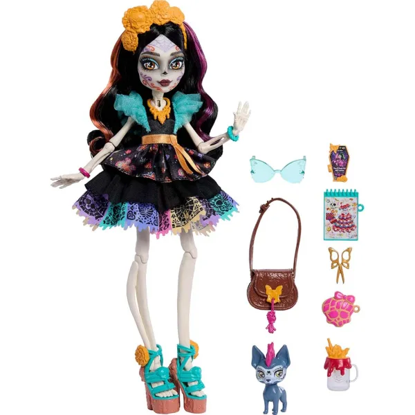 Monster High Skelita Calaveras panenka s doplňky - Mattel obrázek 2